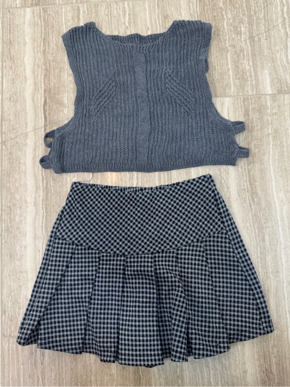 Zara Knit Crop Top and Skort